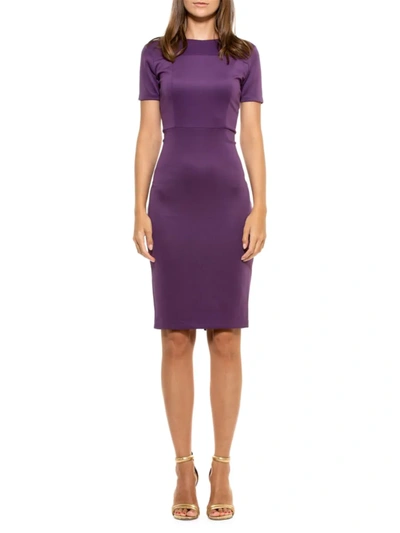 Shop Alexia Admor Women's Kristina Midi Sheath Dress In Purple