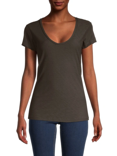 Shop James Perse Women's V-neck Cotton & Modal Tee In Abyss
