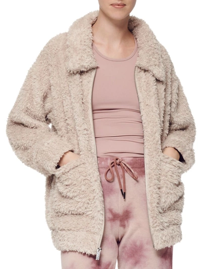 Shop Marc New York Women's Faux Fur Jacket In Stone