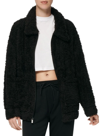 Shop Marc New York Women's Faux Fur Jacket In Black