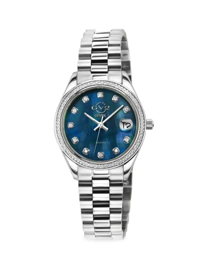 Shop Gv2 Women's Turin Stainless Steel & Diamond Bracelet Watch In Neutral