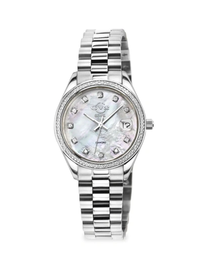 Gv2 Women's Turin 32mm Stainless Steel & Diamond Swiss Bracelet Watch In Neutral