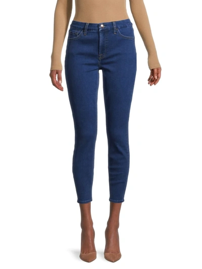 Shop Jen7 Women's High-rise Ankle Skinny Jeans In Blue