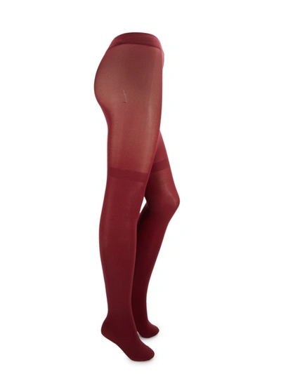 Shop Legale Women's Control Top Tights In Wine