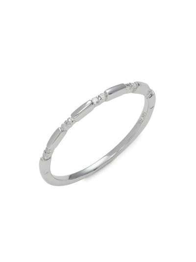 Shop Saks Fifth Avenue Women's 14k White Gold & 0.05 Tcw Diamond Ring