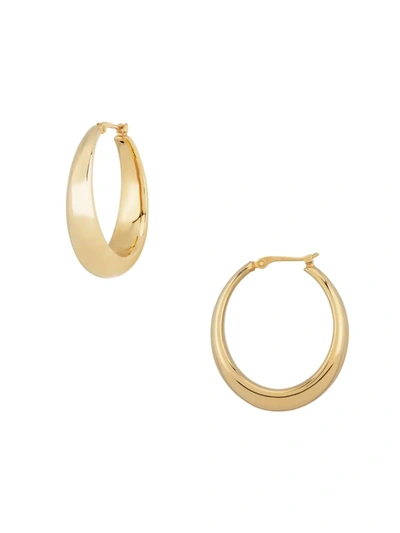 Shop Saks Fifth Avenue Women's 14k Yellow Gold Modern Hoop Earrings