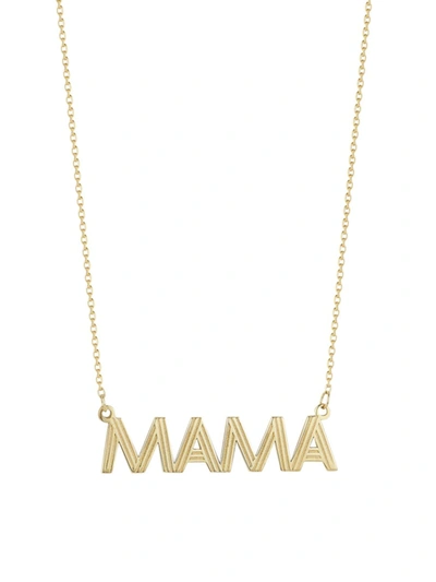 Shop Saks Fifth Avenue Women's 14k Gold Mama Pendant Necklace