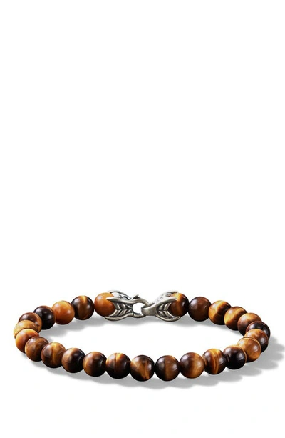 Shop David Yurman Spiritual Beads Bracelet In Tiger Eye