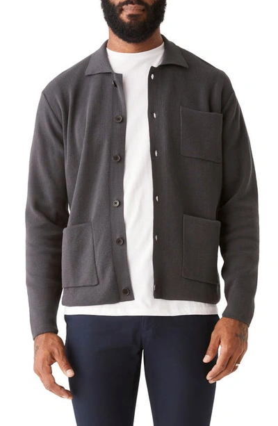 Shop Frank + Oak Mercerized Cotton Chore Jacket In Charcoal