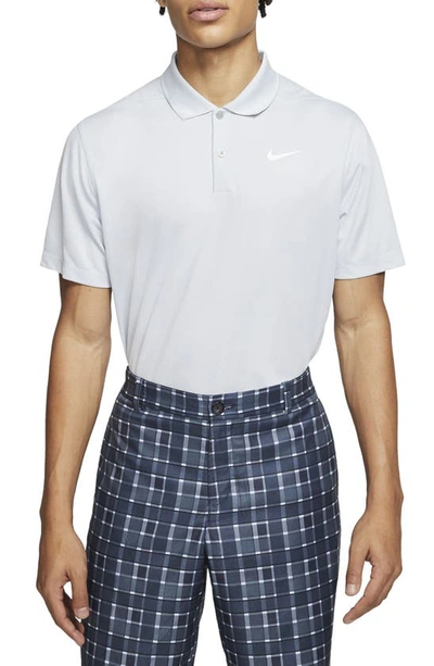 Shop Nike Golf Dri-fit Victory Polo Shirt In Sky Grey/ White