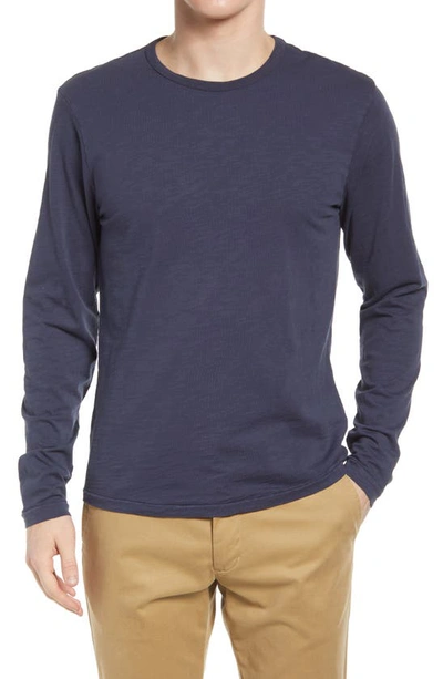 Shop Alex Mill Slub Cotton Long Sleeve T-shirt In Navy