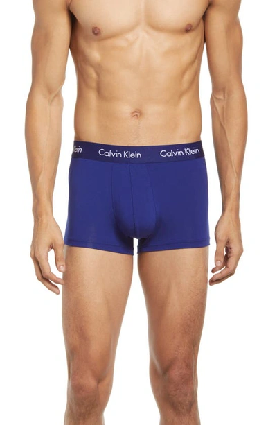 Shop Calvin Klein 3-pack Trunks In V42 Myb/ Grh/ Byb