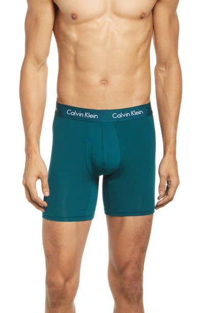 Shop Calvin Klein Body 3-pack Stretch Modal Boxer Briefs In V42 Myb/ Grh/ Byb