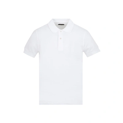 Shop Tom Ford Short Sleeved Polo Shirt In White