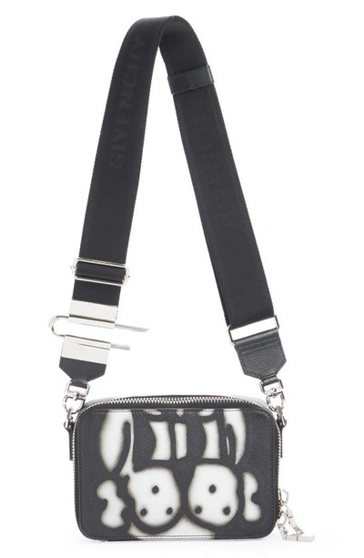 Shop Givenchy X Chito Antigona U Dog Print Leather Camera Bag In Black/white