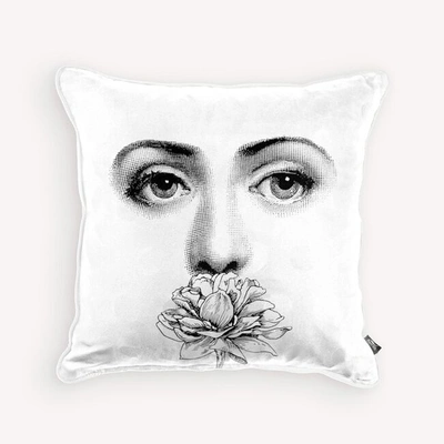 Shop Fornasetti Cushion Tema E Variazioni N. 393 In White/black