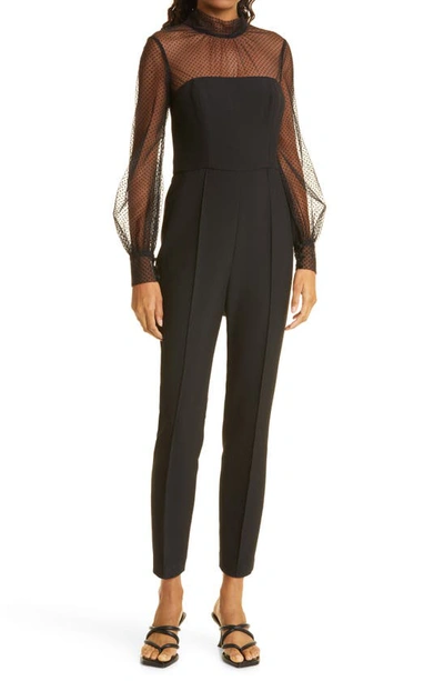 Shop Veronica Beard Saluja Long Sleeve Jumpsuit In Black