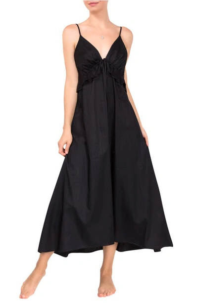 Shop Everyday Ritual Sophia Nightgown In Black