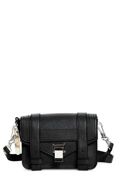 Shop Proenza Schouler Mini Ps1 Leather Crossbody Bag In Black