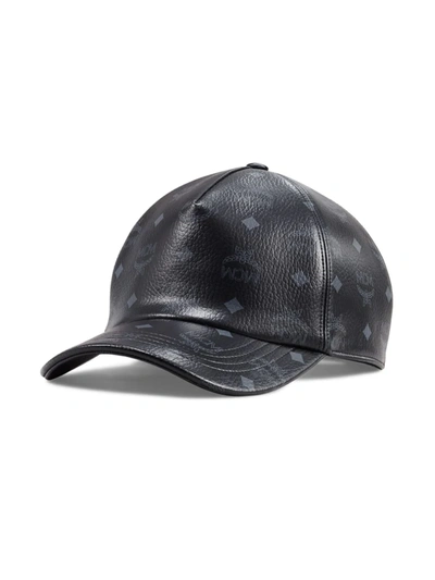 Shop Mcm Men's Collection Monogram Baseball Cap In Black