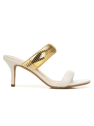 Shop Veronica Beard Meena Leather High-heel Sandals In White