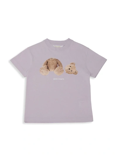 Shop Palm Angels Little Girl's & Girl's Teddy Bear T-shirt In Lilac Brown