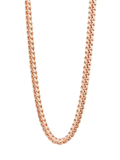 Shop Saks Fifth Avenue Men's 14k Rose Gold Cuban-link Chain Necklace