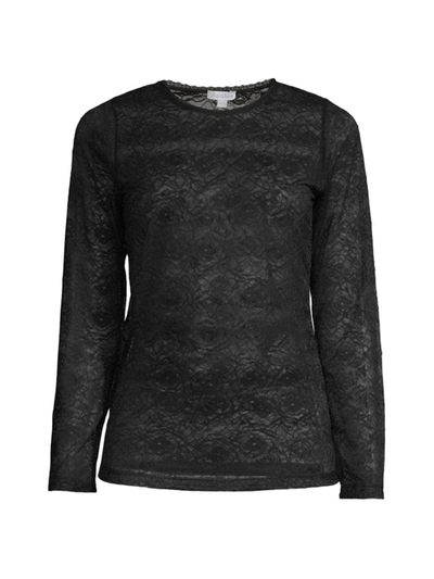 Shop Andine Women's Rosario Lace T-shirt In Black