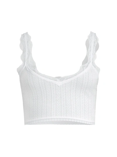 Shop Andine Women's Colette Cropped Tank Top In White