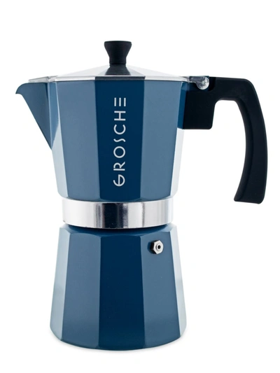 Shop Grosche Milano Stone Stovetop Espresso Maker, Moka Pot, 6 Espresso Shots In Blue