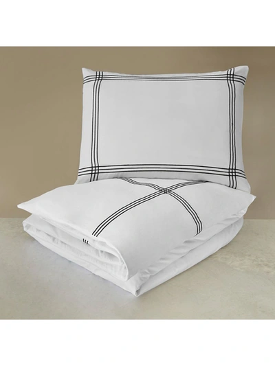 Shop Downtown Company Madison 3-piece Embroidered Bedding Set In White