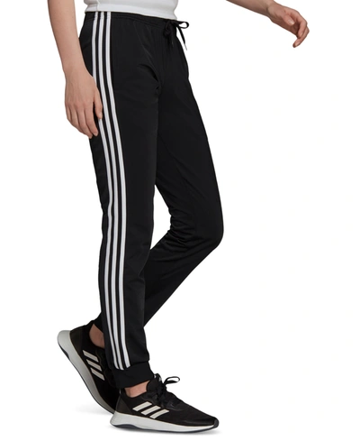 Shop Adidas Originals Women's Essentials Warm-up Slim Tapered 3-stripes Track Pants, Xs-4x In Black