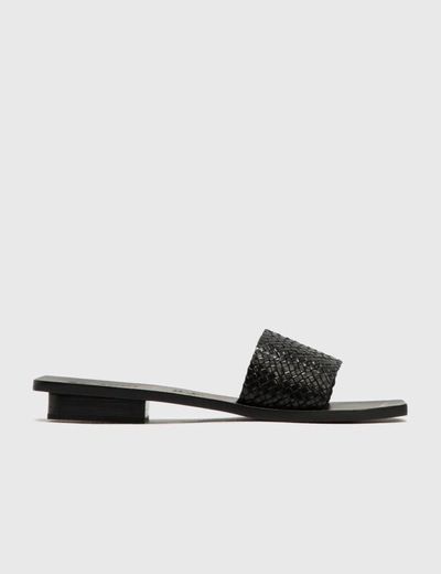 Shop St Agni Edi Woven One Strap Sandal In Black