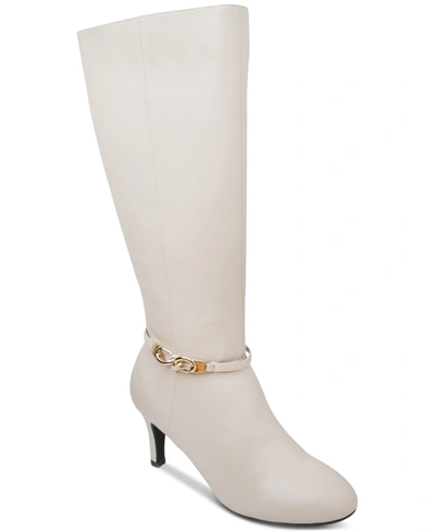 Shop Karen Scott Hanna Wide-calf Dress Boots, Created For Macy's In Winter White