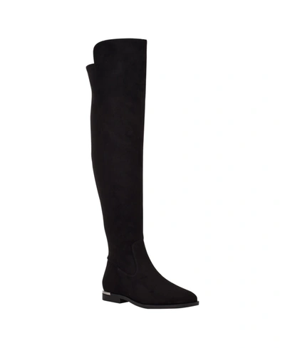 Calvin Klein Women's Deedee Over-the-knee Boots Women's Shoes In Black  Leather | ModeSens