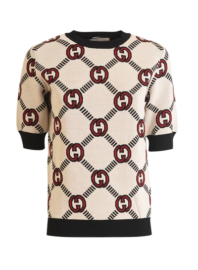 Shop Gucci Interlocking Gg Reversible Jumper In Beige