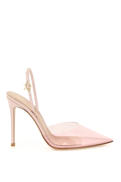 Shop Gianvito Rossi Ribbon D'orsay Slingback Pumps In Pink
