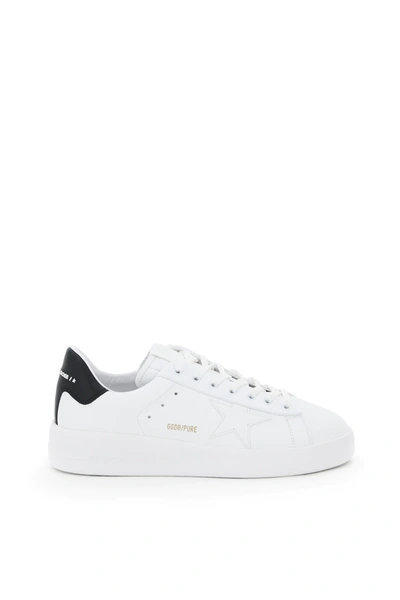 Shop Golden Goose Pure-star Sneakers In White,black