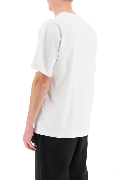Shop Gcds T-shirt With Rubberized Micro Logo In White,black