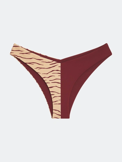 Shop Onia Chiara Colorblock Tricot Bikini Bottom In Red