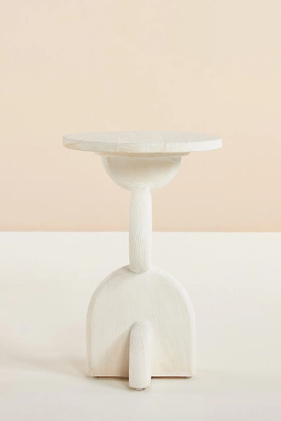 Shop Anthropologie Statuette Side Table In White