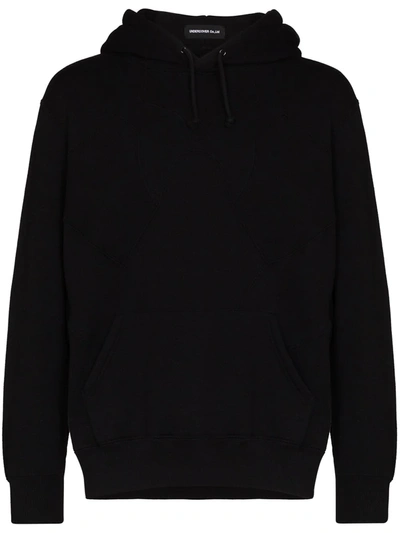 Shop Undercover X Evangelion Drawstring Hoodie In Black
