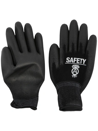 Shop Neighborhood Safety-print Gloves In Black