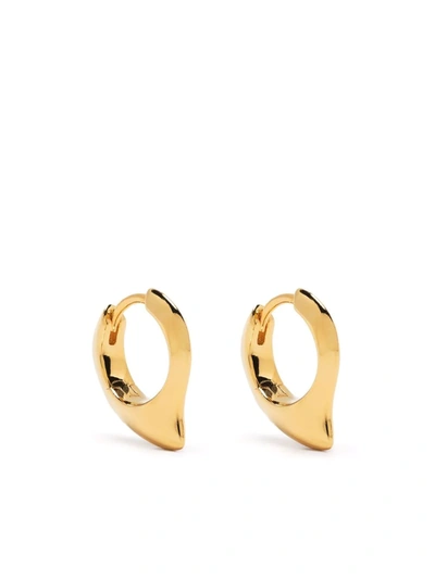 Shop Maria Black Fiona Huggies Hoop Earrings In Gold