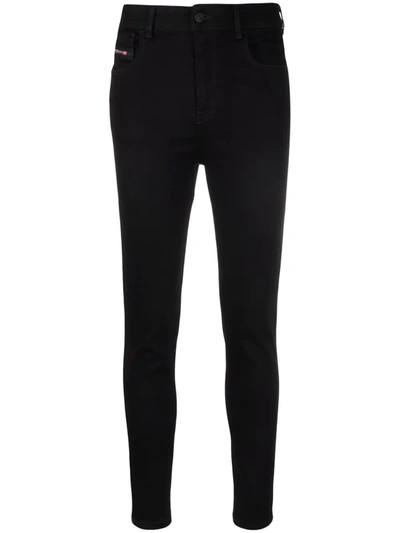 Shop Diesel 1984 Slandy-high 069ef Skinny Jeans In Black