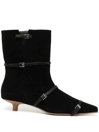 Shop Senso Fai Buckled Ankle Boots In Black