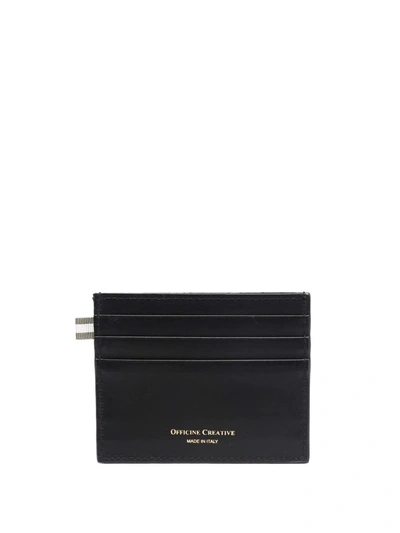 Officine Creative Boudin Embossed Logo Cardholder In Black