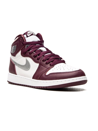 Shop Jordan Air  1 Retro High Og "bordeaux" Sneakers In White