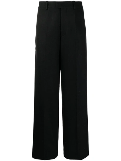 Shop Off-white Mid-rise Tailored Trousers In Black
