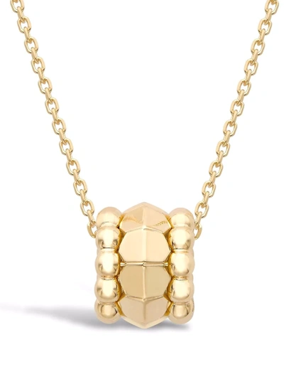 Pragnell 18kt Yellow Gold Bohemia Three Row Peaked Hexagonal Necklace In Gold